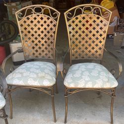 Brass Colored Metal (heavy Duty) Dining Chairs