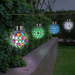 4 Piece Garden Solar LED Lights $15