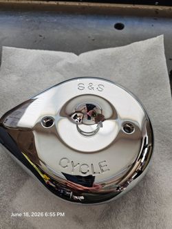S&S Chrone stealth slasher teardrop air cover