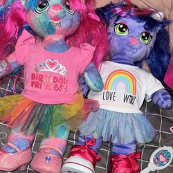 Two Honey Girl Dolls From Build A Bear Workshop And Accessories 