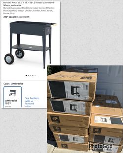 Raised garden bed on wheels