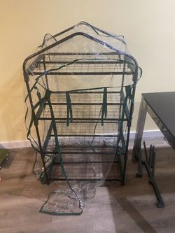 Pure Garden 27.1 in. W x 19.3 in. D x 63.3 in. H 4-Tier Mini Greenhouse