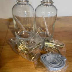 2pc Coffee Syrup Dispensers Glass Coffee Bar