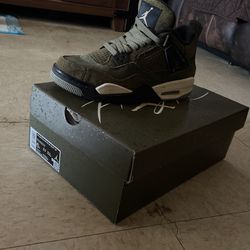 Air Jordan 4 Retro SE Craft Gs Olive Green 
