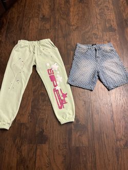 Sp5der Sweats & Denim Shorts