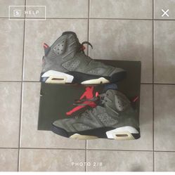 Travis Scott 6’s Olive green Men’s Size 11 Used Great Condition