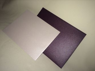 Envelopes for wedding 90 available of each metallic purple and pearl white