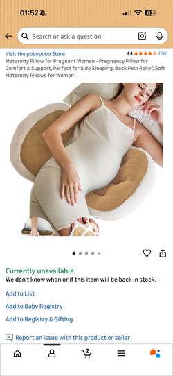Maternity Pillow for Pregnant Women - Pregnancy Pillow for Comfort & Support, Perfect for Side Sleeping, Back Pain Relief, Soft Maternity Pillows for 