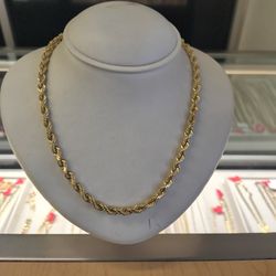 10k Solid Gold Rope Chain 51.8 Grams 23 Long Layaway Available 10% Dwon If You Interested Please Make Sure You Ask For Maribel Thank You 