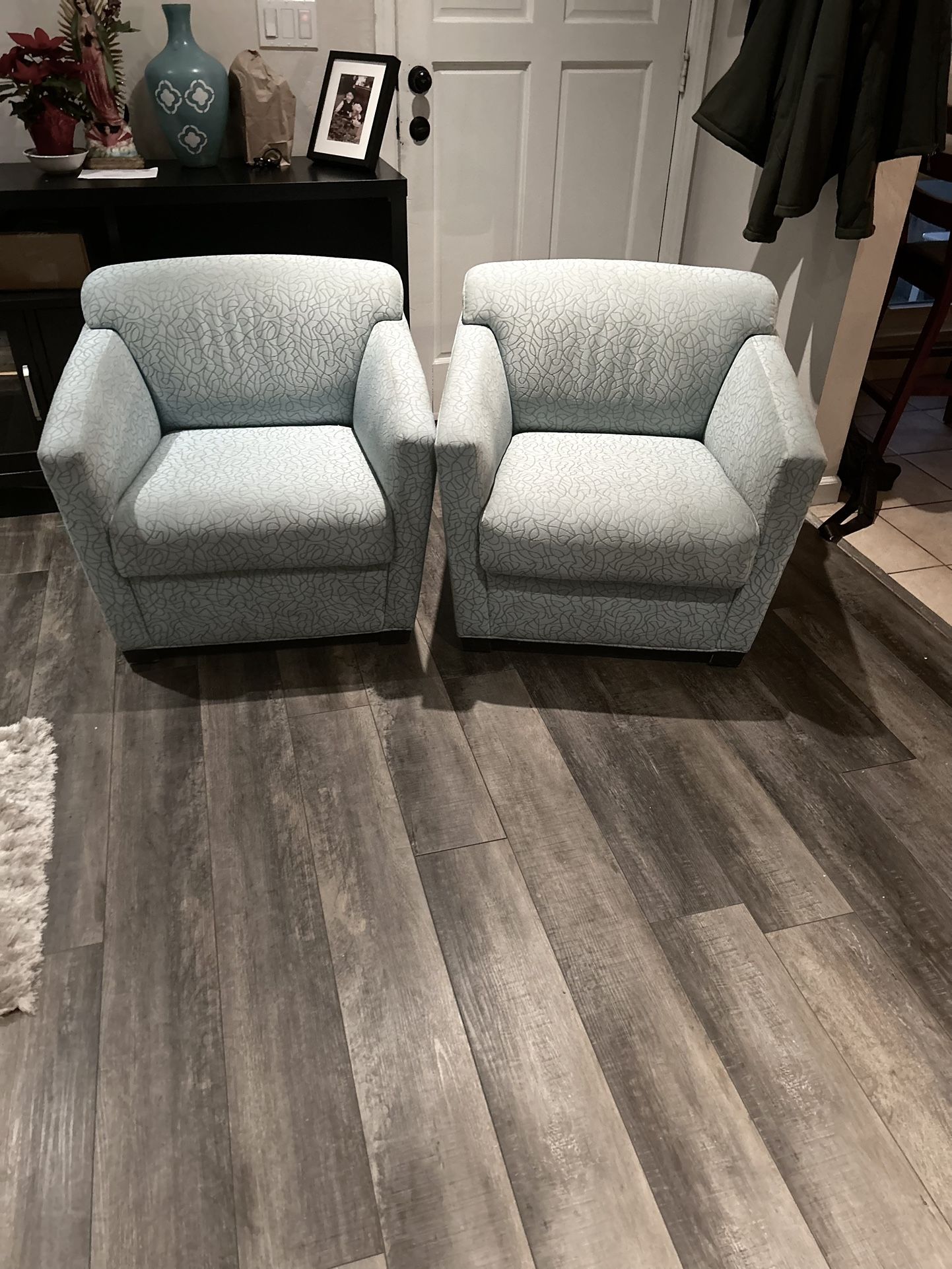 2 Accent Chair Light Blue