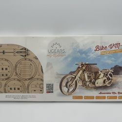 Ugears v-models Bike VM-02 Wooden Mechanical Gear Model Kit New Sealed 3D Puzzle