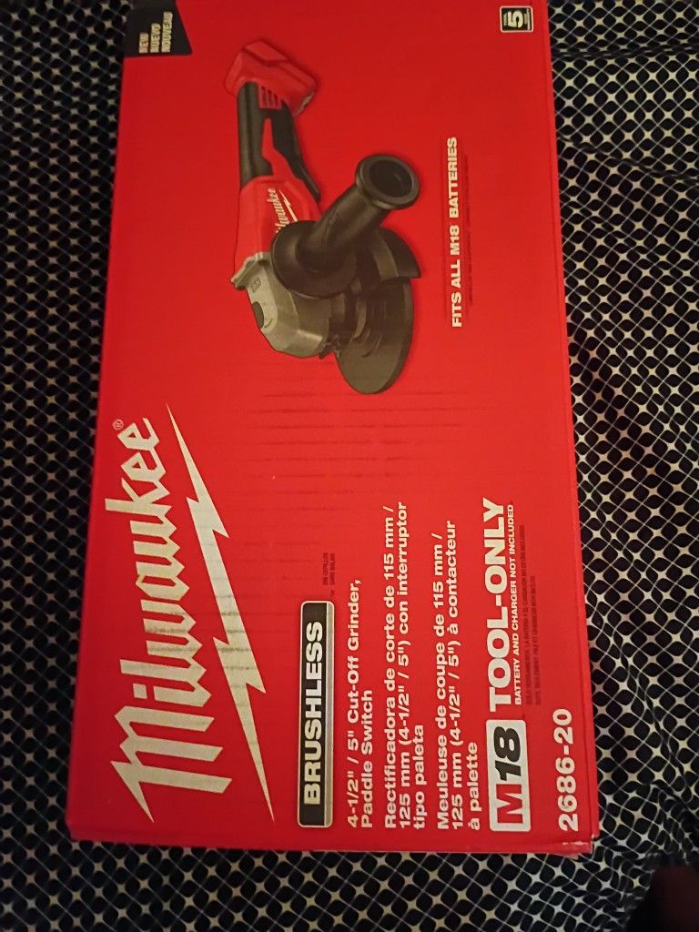 Milwaukee M18 4-1/2" Cut Off Grinder W Paddle Switch .Tool Only