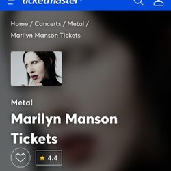 Marilyn Manson Concert Tix TONIGHT 04.23