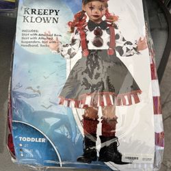 Girl Kreepy Clown Size 3T-4T