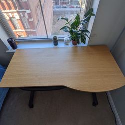 Wooden Computer desk with wheels