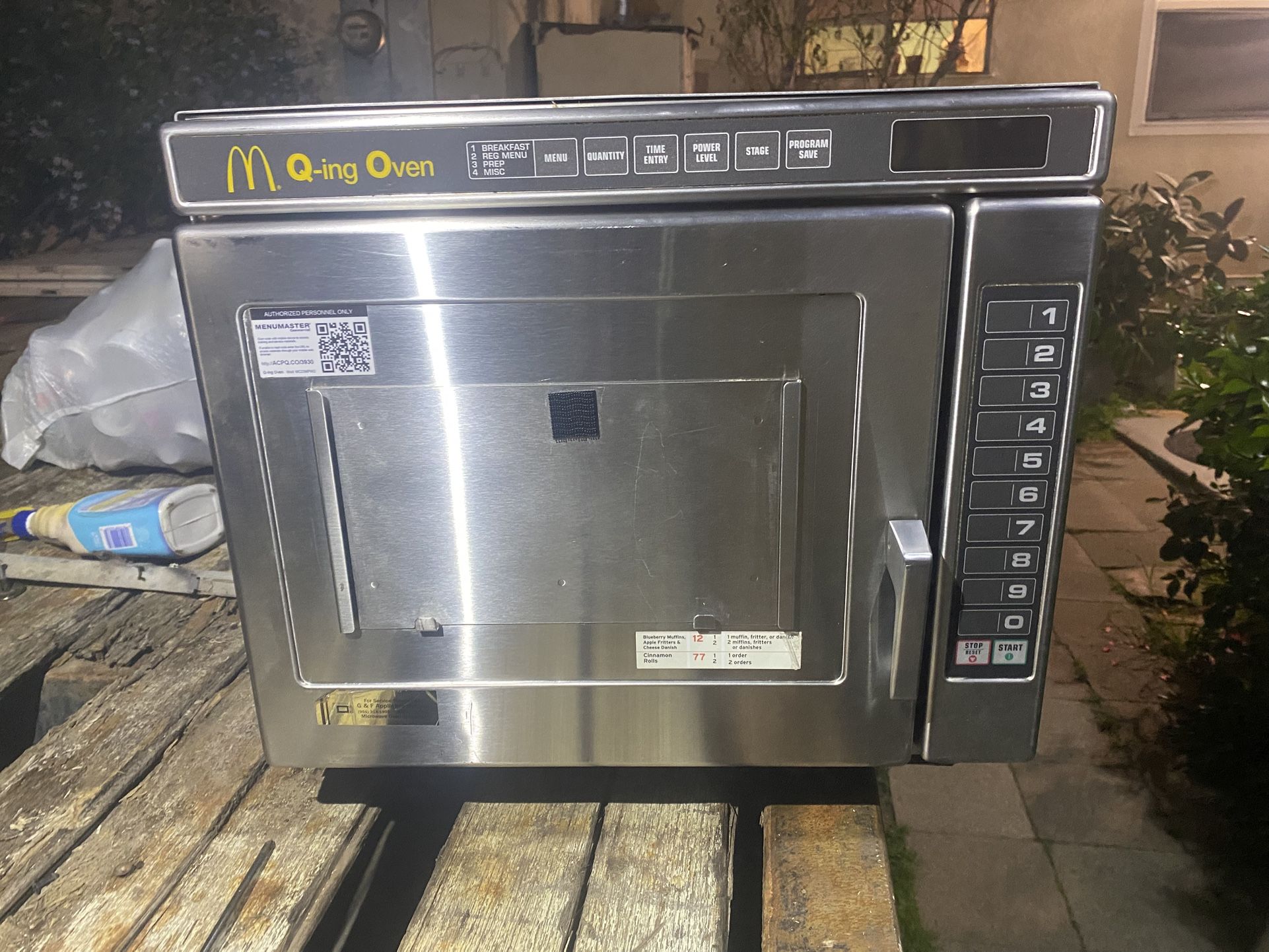 Cleaning Out Garage , Master Menu Flash Oven. $80