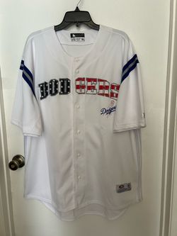 Vintage Los Angeles Dodgers USA Flag Spell Out MLB Baseball Jersey