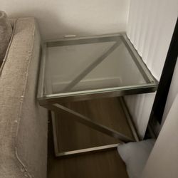 2 Glass End Tables 