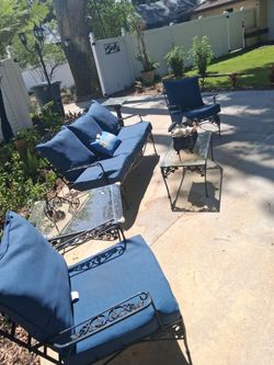 Wrought iron patio set