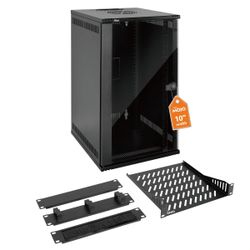 Tecmojo 12U 10" Wall Mount Network Server Rack Cabinet Glass Door #1753L Y7