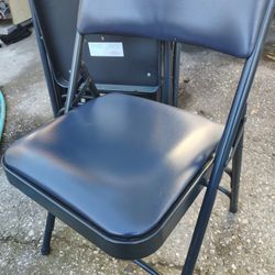 Blue Cushion Foldable Chairs