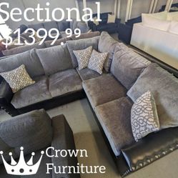 Dark Grey Sectional 
