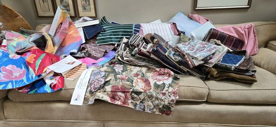 Fabric samples, upholstery weight, polished cottons and more