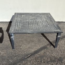 Outdoor Metal Patio Table with Removable Fire Pit Center