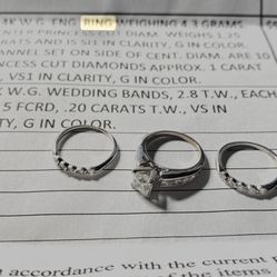 🔥💍 18k white gold wedding ring with 1.25 karat Diamond 🔥 