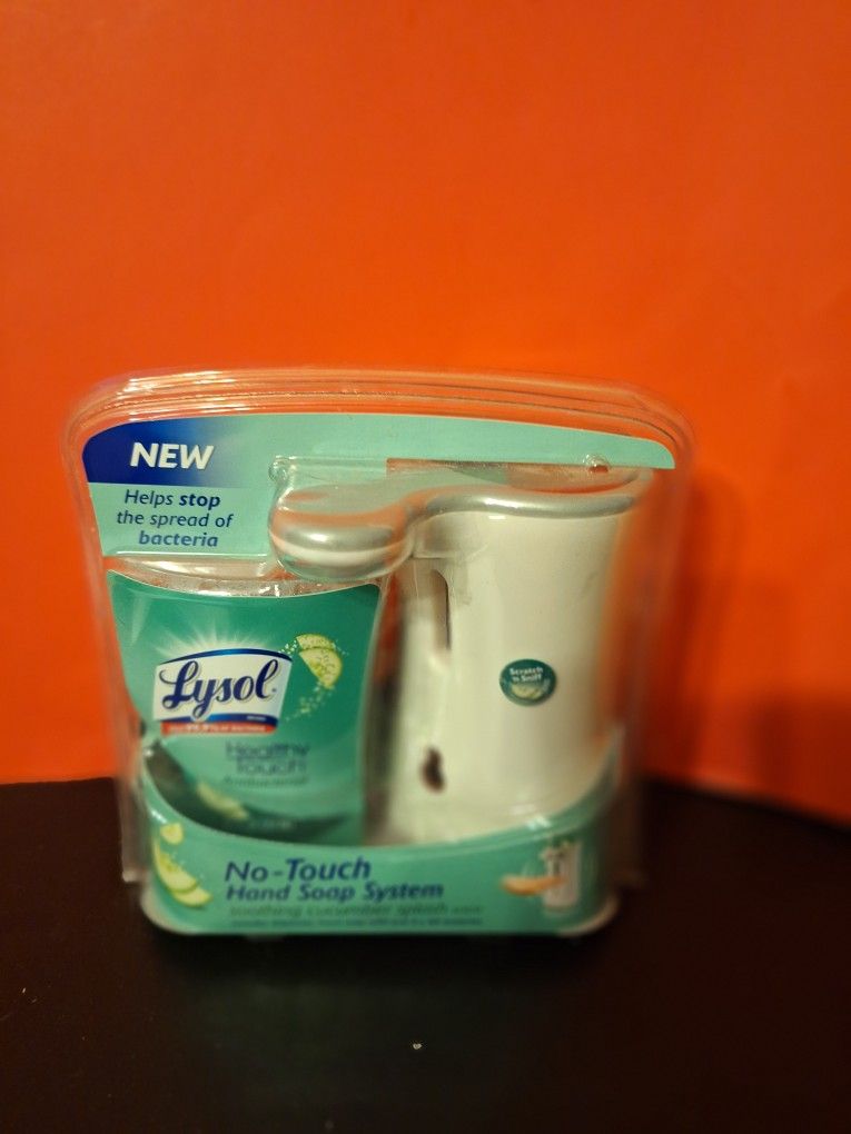 New No Touch Hand Soap System Cucumber Splash Dispenser and Soap Cartridge-$25
