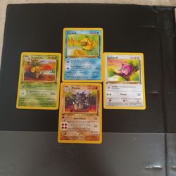 4 First Edition Pokemon Cards