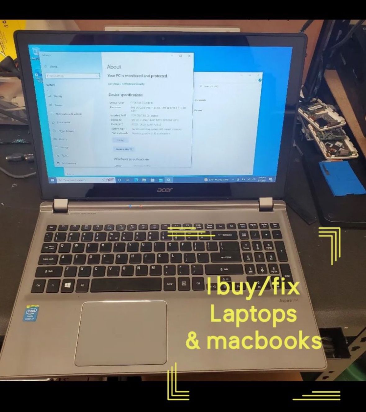 Broken Laptop MacBook Computer  