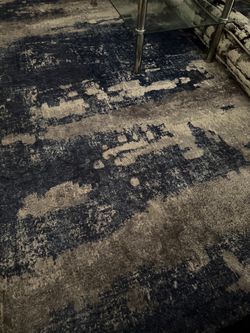 Abstract blue / Gray rug