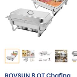 🔥 ROVSUN 8 QT Chafing Dish Buffet Set – 2 Pack (Full-Size Pans) 🔥 🆕 Brand New in Box – Never Used!  💰 Price: $75 or best offer 💲 MSRP: Around $12