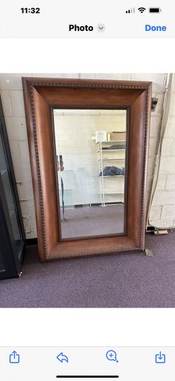 This Is A Beautiful, Very Large Wooden Mirror
