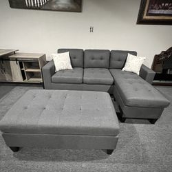 Sectional With Ottoman 🎈🎈🎈