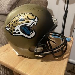 Multi-Signed Jaguars Golden Replica Helmet - 5 signatures! 🔥 Duuuuval!