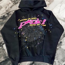 Sp5der Black P*NK Hoodie