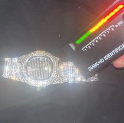 Iced Out Japanese Quartz Dial Watch