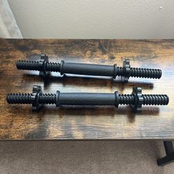 Set of 1” threaded adjustable dumbbell padded handles