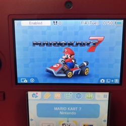 (READ DESCRIPTION) Rare Red Crimson Cheap Used 3ds Switch Nintendo 2ds 2011 Stylist Charger Case Mario Kart 7 Rare Bundle