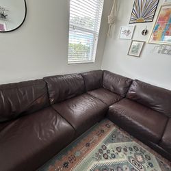 Brown Leather Couch