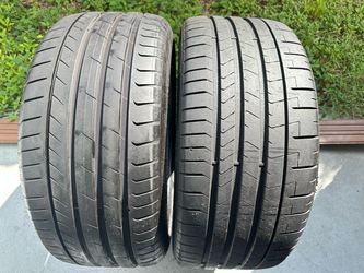 For sale two tires one 245/35/19 pirelli and one 245/35/19 Vredestein like new both 90-95% Tread