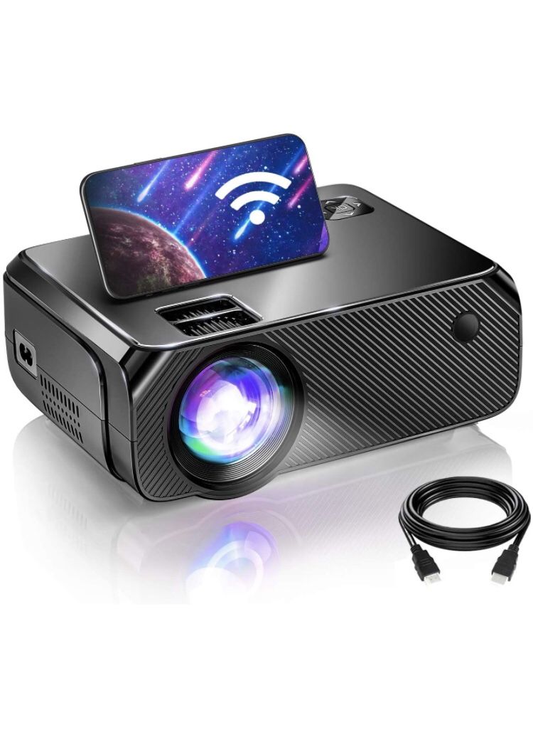 WiFi Mini Projector for Outdoor Movies, Native 1280x720P and 200 Inch