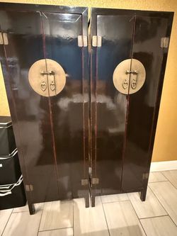 Pair of Asian-Style Cabinets – $600 OBO