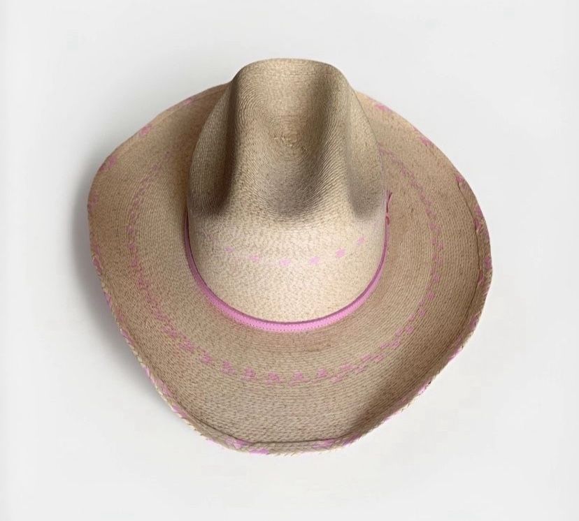 Girls Youth Large Atwood Pink Cowboy Hat Pink Leather