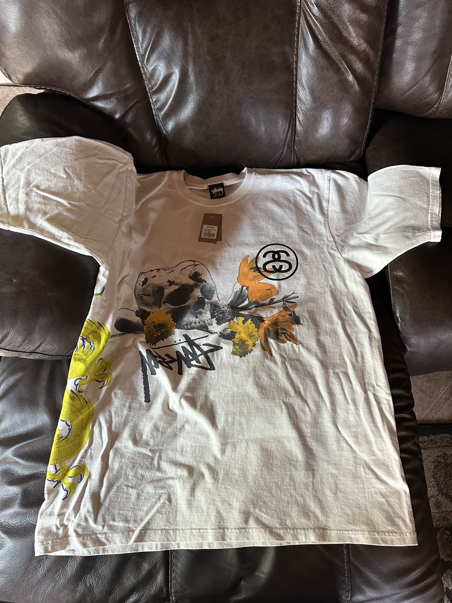 STUSSY GRAPHIC TEE STRIKE TEE PIGMENT DYED