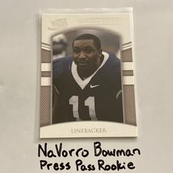 NaVorro Bowman San Francisco 49ers All-Pro LB Press Pass PE Rookie Card. 