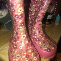 PLACE Toddler Girls Rainboots Floral Size 4C