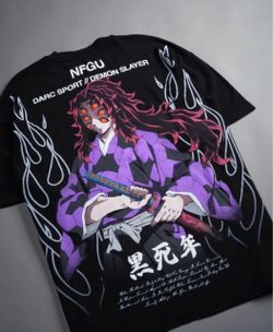DARC SPORT X DEMON SLAYER KOKUSHIBO OVERSIZED TEE X LARGE